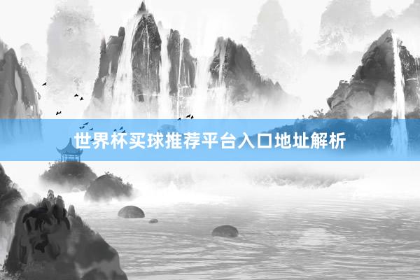 世界杯买球推荐平台入口地址解析